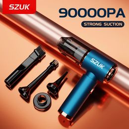 SZUK 90000PA Mini aspirateur de voiture sans fil puissant Machine de nettoyage Portable appareil ménager portatif pour coup 2 en 1 231229