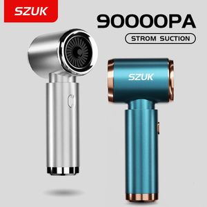 SZUK 90000PA Mini aspiradora de coche inalámbrica potente máquina de limpieza portátil de mano para soplar 2 en 1 electrodomésticos 240131
