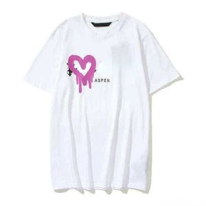t 2023 Shirs pour hommes Palms Palmangel Ciy Designer Limied Inkje Graffii Leer Prining Sailboa pour femmes T-shirts décontractés à manches courtes Top Lva5