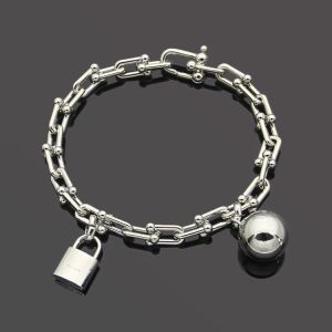 T-armband designer sieraden ketting enkellaags u-vormige armband goud/zilver/rose als huwelijkskerstcadeau