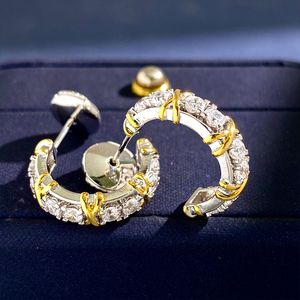 T Boucle d'oreille de créateurs pour femme Cross Connexion avec un diamant de diamant de bijoux de créateur de bijoux homme homme livrée gratuite