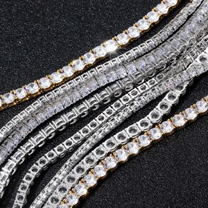 Collares T GG Hip Hop Sterling Sier VVS Moissanite Diamond Jewelry 3mm 4mm 5mm Cadena de tenis sobre hielo Collar para hombres y mujeres