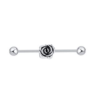 T GG Overige 8 barbell piercing neus oren wenkbrauw body lift tepel tong lippen navel sieraden 14g externe draad lange staaf piercing diamant