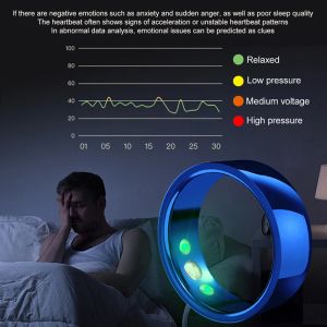 T GG Rings Anneaux intelligents Surveillance intelligente du sommeil Étanche Multifonctionnel Soins de santé Anneau de sport Tracker de remise en forme pour hommes et femmes