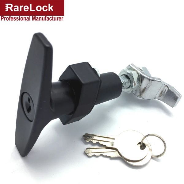 T Lock Gabinet Lock Negro con llaves para el casillero de tren Gabinete eléctrico Rarelock MMS201 G