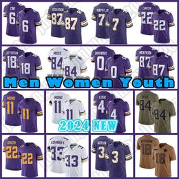 T.J.Hockenson Justin Jefferson Football Jersey Kirk Cousins Harrison Smith Minnesotas Vikinges Joshua Dobbs Randy Moss Addison Hicks Mattison C.J. Ham Davenport e1