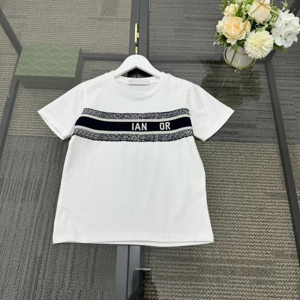 T Kid Shirt Kids Designer Vêtements bébé manches courtes avec lettre Fasion 100% coton marque d'été garçons filles T-shirt 1-16 âges confortables respirants sans pioler