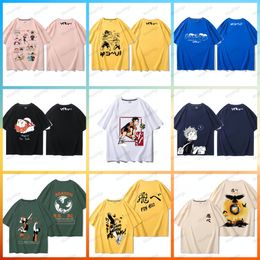 T shirts pour hommes T-shirt graphique anime haikyuu vintage lavé tshirt hommes overship hop streetwear strewear harajuku tops cotton tees -shirt shirt ops ees