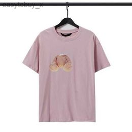 t Herenoverhemden Zomer Heren Dames Palm t-shirt Mans Palmangols City Stylist Tee Guillotine Bear Palms Printed Short Sleeve Truncated Bears Angles Tees Tshirttcgz