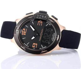 T Race Touch T081 Écran Altimeter Compass Chronograph Quartz Black Rubber Socle Deployment Clâp