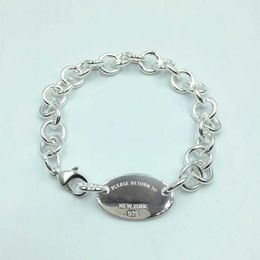 T S925 Sterling Zilveren Ovale Hanger Exclusieve Verkoop Armband Originele Hoge Kwaliteit Sieraden Liefhebbers Bruiloft Valentijn Cadeau