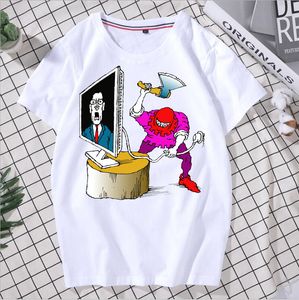 T-shirt 2024Black Rock City Tokyo Designer Hip-Hop Elements Funny Street Casual Wear Coton imprimé Col rond Manches courtes Coton noir et blanc respirant # A015