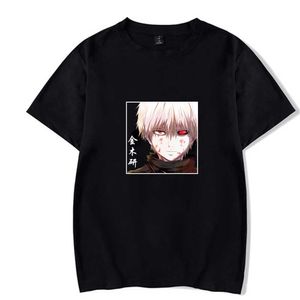 T-shirt Anime Tokyo Ghoul Col Rond Casual Manches Courtes Homme Tissu Y0809
