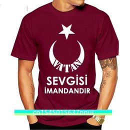 T-shirt Ay Yildiz Turkiye Istanbul Ak Parti Osmanli Erdogan Bozkurtest t-shirt hommes col rond coton t-shirt impression chemise 220702