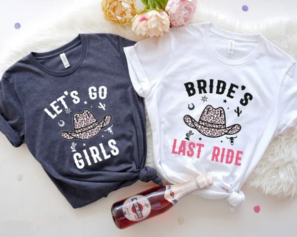 T-shirt Bachelorette Party Chemises Dernier tour avant qu’elle ne soit une mariée Équipe de fête nuptiale Demoiselles d’honneur 100% coton Chemises Top y2k