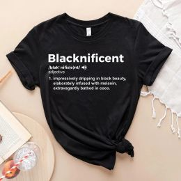 T-shirt Blacknificent T-shirt Black Lives Matter Slogan Tee Lady Girl Hipster Casual Cotton T-shirts Melanin TShirt Tops Dropshipping