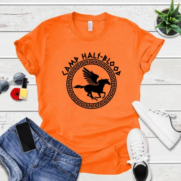 T-shirt Camp Half Blood T-shirts Automne Camp d’entraînement Jeu Tshirt Halloween Cadeau magique Percy Jackson Chemise Unisexe T-shirts Harajuku Tees