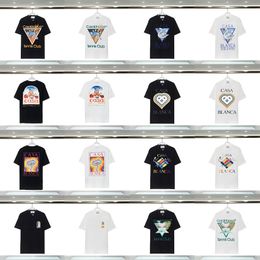 T-shirt Casablanc Men Women Designers T-shirts los in de zomer T-stukken Tops Man S Casual Street Hip-Hop Shirt Luxe Kleding Street Shorts Mouw Kleding T-shirts