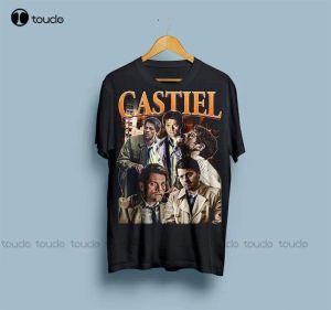 Camiseta Castiel camiseta serie de televisión 90S camiseta sobrenatural camiseta gráfica Vintage película Unisex cuello redondo 90S Xs5Xl regalo personalizado ropa de calle