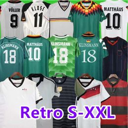 Maillots de football vintage 1990 1992 1994 1996 2006 2014 MULLER GOTZE KLOSE Maillot de football BALLACK HAssler Bierhoff KLINSMANN Voller MatthAus Germanys Kit homme rétro