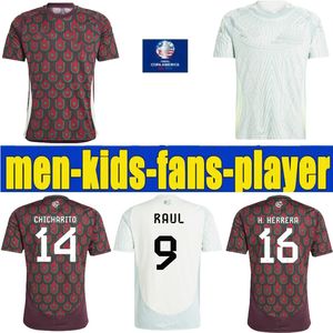 2024 2025 Mexique Maillots de football CHICHARITO 24 25 Maillot de football de l'équipe nationale Hommes Kit Enfants Home Camisetas Copa America Maillot Mexique 1985 Rétro GIMENEZ LOZANO