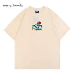 T-shirt Designer Kith Shirt Men Tops Femmes Femmes Casual Short Manches Kith Shirt Vintage Vintage Tees Outwear Tee Top Kith Oversize Man Shorts 4437