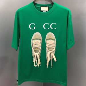 T-shirt Designer Chaussures à lacets T-shirt grande taille T-shirt tendance tendance pour hommes d'été tout assorti Instagram Couples masculins et féminins avec demi-manche taille s à 6xl