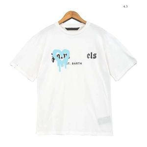 Camiseta diseñador para hombre camiseta de moda camiseta para hombre para top camiseta para mujer pantalones cortos de cuello letra camiseta camisa algodón sin algodón xl ángulos de palma blanca blanca 865