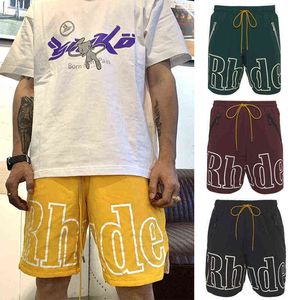 t Shirt Designer New Summer Rhude Casual Large Shorts Hommes Loose Respirant Sports Running Training Basketball Pantalon