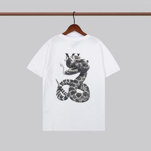 camiseta diseñador camiseta para hombres Camisetas para hombres camiseta serpiente verano moda camisa salpicadura de tinta letra impresa camiseta para hombre