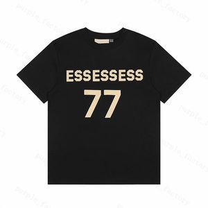 T-shirt essentialsshirt t-shirts solide kleur losse heren vrouwen ontwerpers t-shirt tees mode ontwerp tops man trend hiphop kleding shorts mouw kleren T-shirt 52