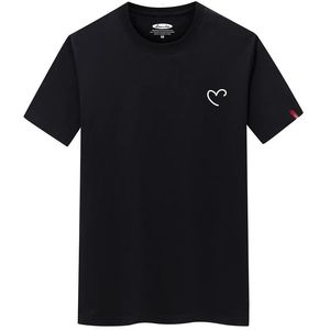 T-shirt pour les hommes Oversize Summer Mens Coton Shirts Men T-shirt décontracté T-shirt Love Heart Print Tshirt O-Neck à manches courtes Homme Top 240320
