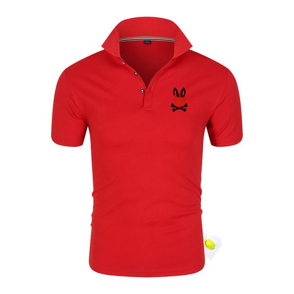 T-shirt pour l'été Golf marque de mode lapin imprimé hommes revers à manches courtes homme col Polo T-shirt vêtements de créateur hommes