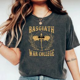 T-shirt vierde vleugel Basgiath War College Tshirt Retro Dragon Rebecca Yoros Shirt Cool Dragon Shirts Violet Sorrengail Tee Bookish Tops