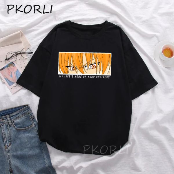 Camiseta cesta de frutas Kyo Yuki Onigiri Anime camisetas mujeres hombres algodón Manga corta Camiseta Janpan Manga gráfica camiseta estética