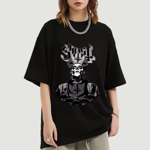 Camiseta Fantasma Banda Sueca de Heavy Metal Camiseta para Hombre Camiseta de Manga Corta de Gran tamaño para Mujer Camiseta de Estilo gótico Rock Ropa de Calle de Verano