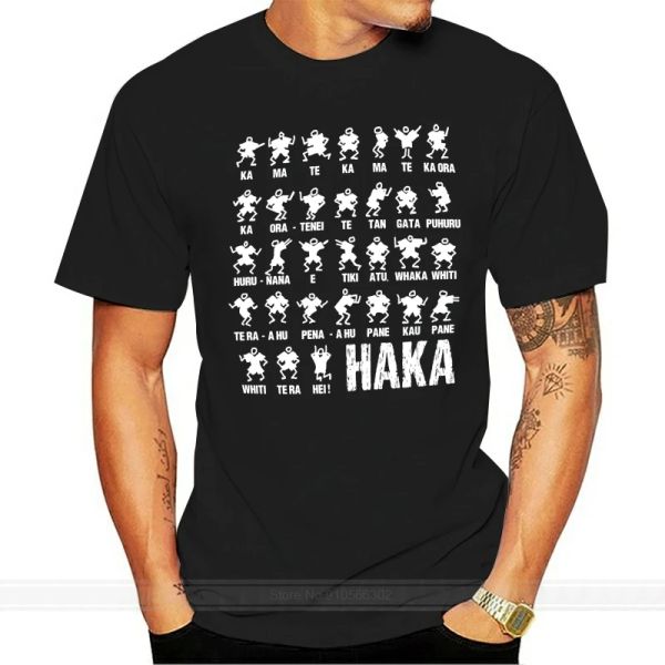 Camiseta Haka acción silueta hombres mujeres Nueva Zelanda toda camiseta Top negro divertido Rugby Cool Casual orgullo camiseta hombres Unisex nuevo
