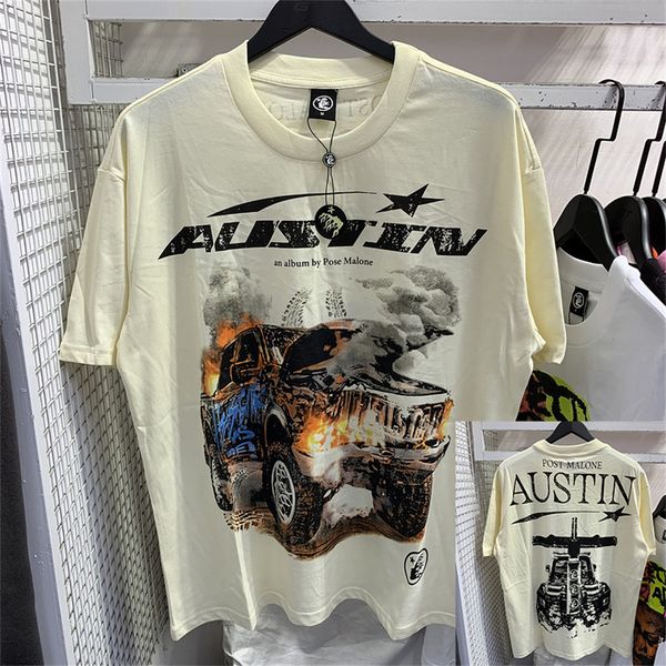 T-shirt t-shirts Hellstar Mens and Womens Designer à manches courtes à la mode avec un style de conception de motif unique Hip Hop T-sh 448