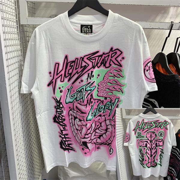 T-shirt Hellstar t-shirts Hommes et Femmes Designer Manches Courtes Impression à la mode avec un motif unique style Hip Hop T-shirts ml