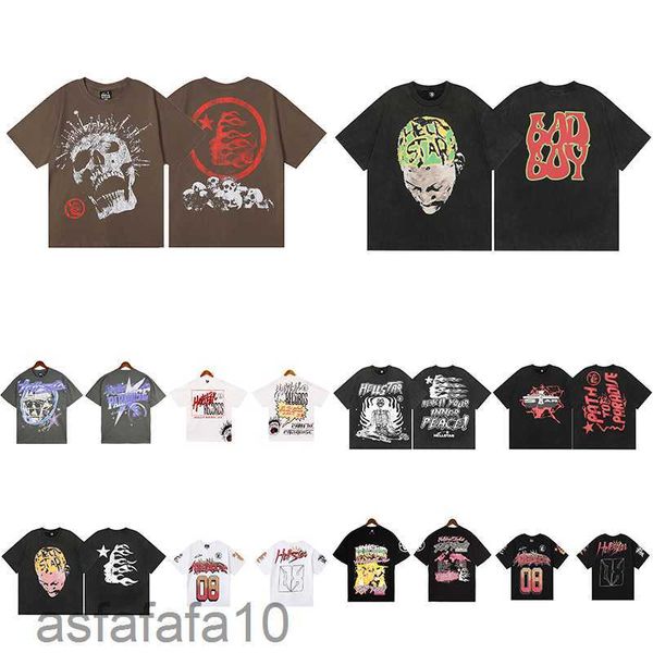 T-shirt Hellstar T-shirts Hommes et Femmes Designer Impression à la mode à manches courtes avec motif unique Style Hip Hop T-shirts FD3X
