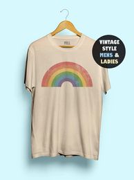 T-shirt Hillbilly Vintage Rainbow Shirt Tshirt Tee Gay Af Tee Shirts LGBT Shirt Lesbien Men Femmes Femmes mignonnes drôles 70s Pride 1970S Gay