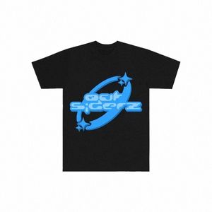 T-shirt Hiphop Patroon Gedrukt Korte Mouwen Oversized Top voor Mannen en Vrouwen Y2k Harajuku Fi Rock Punk Straat T-shirt K0xz #