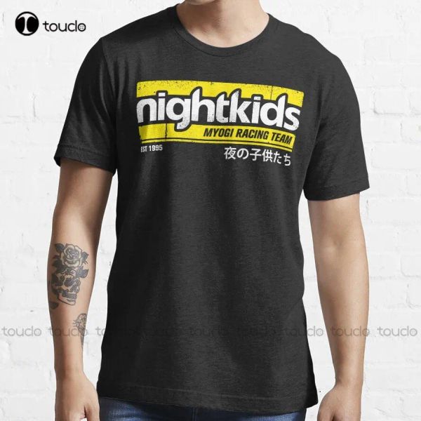 T-shirt Initial D Nightkids Tee (blanc) Tshirt Tshirt Black Mens Tshirt Custom Aldult Teen Unisexe Tee-Shirts d'impression numérique