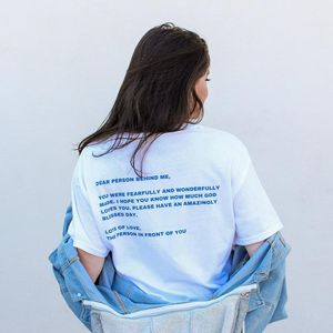 T-Shirt Jésus t'aime chère personne derrière moi drôle fidèle chrétien t-shirts femmes mode d'été religieux T-Shirt haut livraison directe