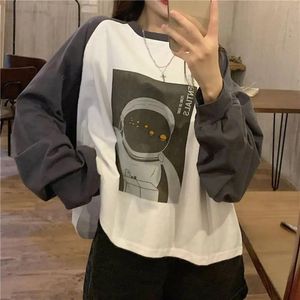 T-shirt grande taille 6xl 150kg d'automne t-shirts à manches longues o couches big t-shirt femmes t-shirts