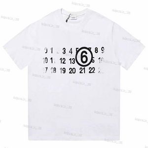 T-shirt Margiela Mens Designer Tshirt Graphic Tee Tee Coton Shirts Graffiti Mink Fun Color Imprimerie Sketch Huile Paint