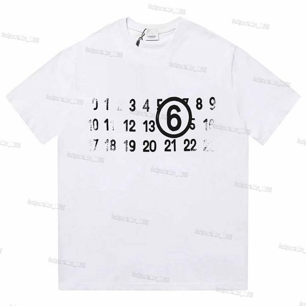 T-shirt Margiela Mens Designer Tshirt Graphic Tee Vêtements Coton Shirts Graffiti Mink Fun Color Print Sketch Huile Paint