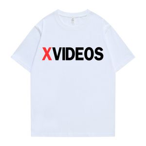 T-shirt Homme grand LOGO Marque célèbre XVIDEOS T-shirt homme manches courtes 18 couleurs site Web Tee coton été col rond haut de haute qualité 2022 ins