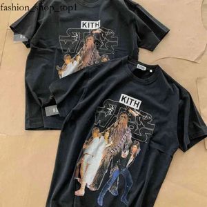 T-shirt hommes Kith femmes rétro nom Kith T-shirt coton noir T-shirt à manches courtes hauts 899