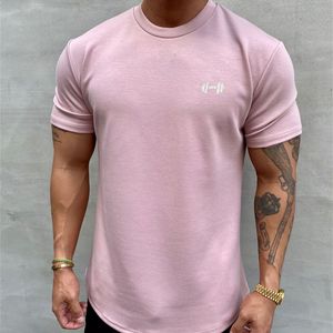 T-shirt mannen zomer gym kleding bodybuilding fitness losse casual lifestyle slijtage t-shirt streetwear hiphop t-shirt 220707